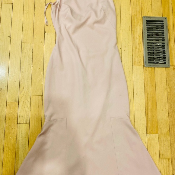 Theia Dress Size 2 Mermaid French Light Pink Trumpet Backless Stretch Formal - Picture 7 of 7